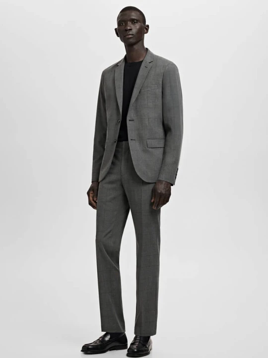 Zdjęcie produktu Marynarka garniturowa París super slim fit średni szary - Mężczyzna - MANGO MAN