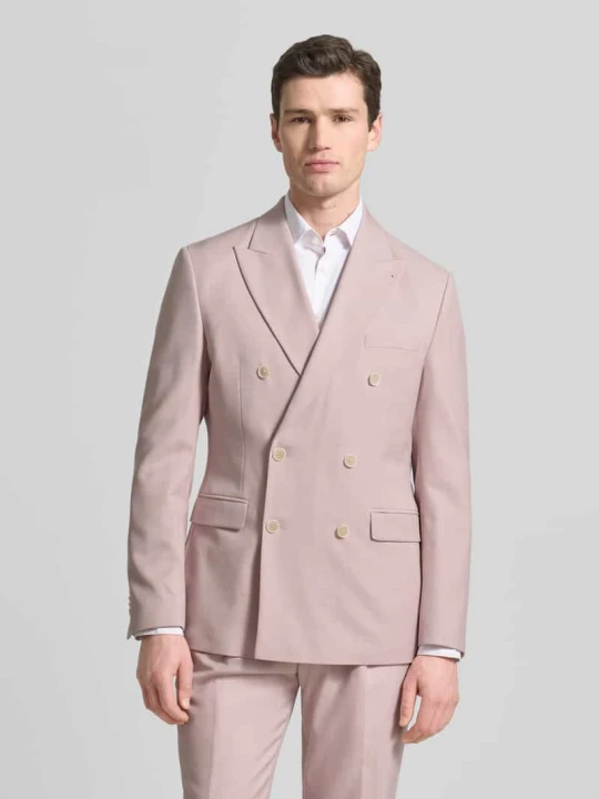 Zdjęcie produktu Marynarka garniturowa w kroju slim fit z kołnierzem z klapami MCNEAL Różowy