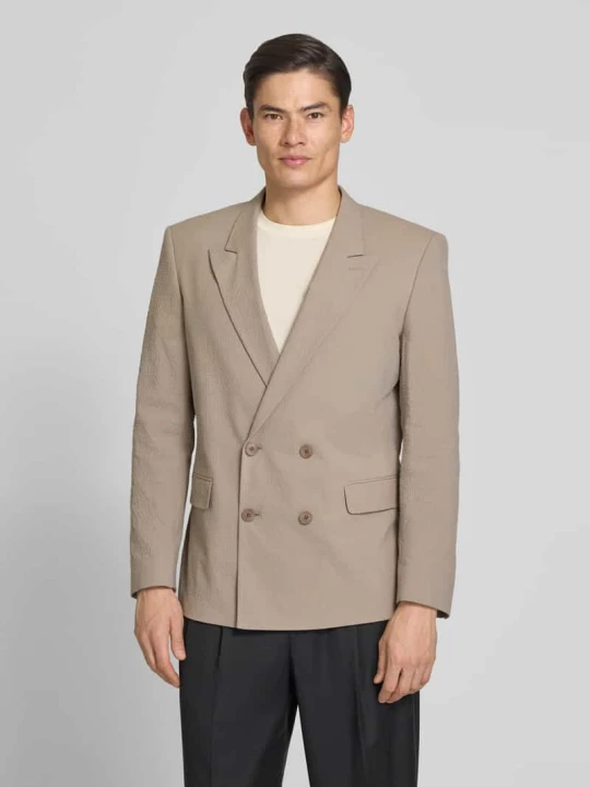 Zdjęcie produktu Marynarka garniturowa z mieszanki bawełny, krój slim fit, model 'HENRY' Hugo Jasnobrązowy