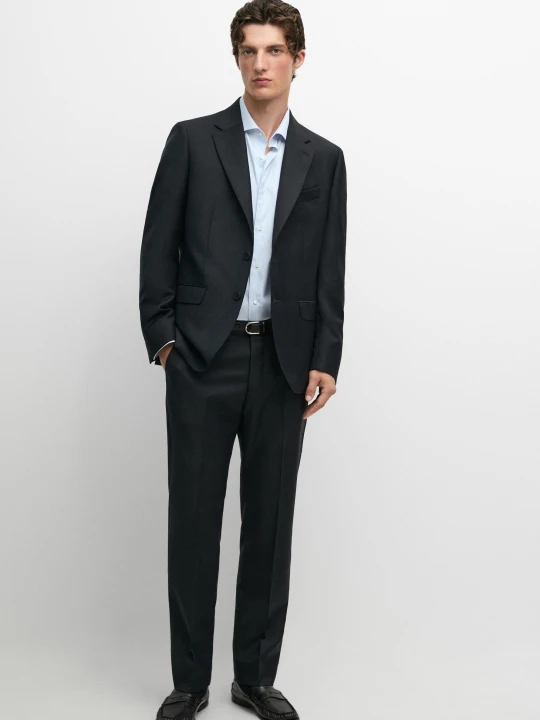 Zdjęcie produktu Marynarka Garniturowa Ze 100% Wełny - Granatowy - Massimo Dutti - Male