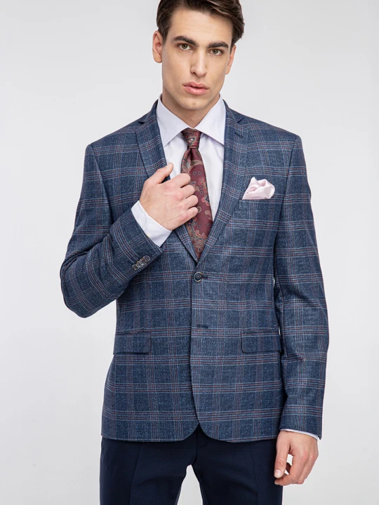 Zdjęcie produktu Marynarka GIULIO 01042A75KSA Giacomo Conti granatowy