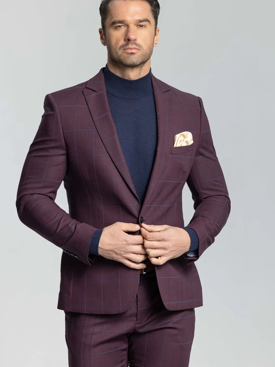 Zdjęcie produktu Marynarka GREGORY 03007D55KSA Giacomo Conti bordowy