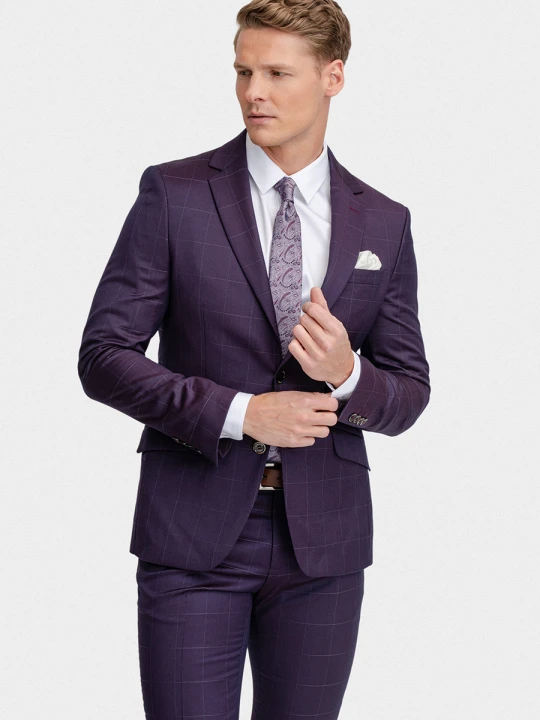 Zdjęcie produktu Marynarka LEONARDO 05018B55KSA Giacomo Conti fioletowy