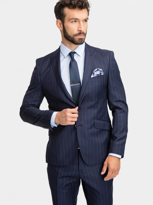 Zdjęcie produktu Marynarka MATTHEW Slim 03094D75CSA Giacomo Conti granatowy