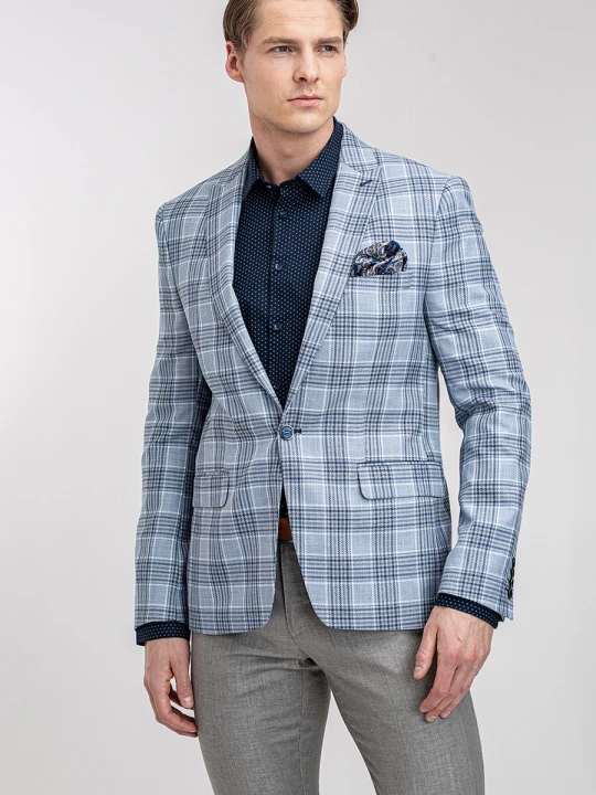 Zdjęcie produktu Marynarka męska C STEFANO 01034B70KSA Giacomo Conti blekitny