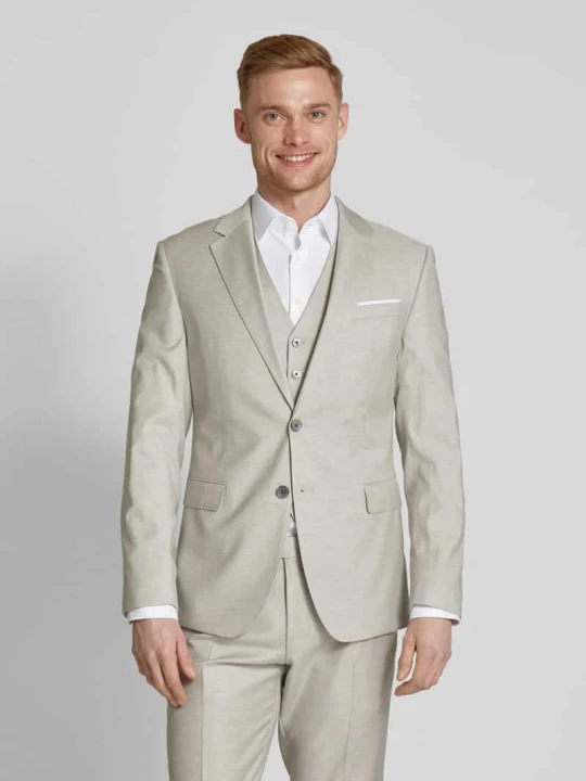 Zdjęcie produktu Marynarka męska JOOP! Collection;Krój slim fit;Kołnierz z połami;Model ‘Herby’;Kieszenie na piersi i kieszenie z patką;Listwa guzikowa;Długość tyłu w rozmiarze Beżowy