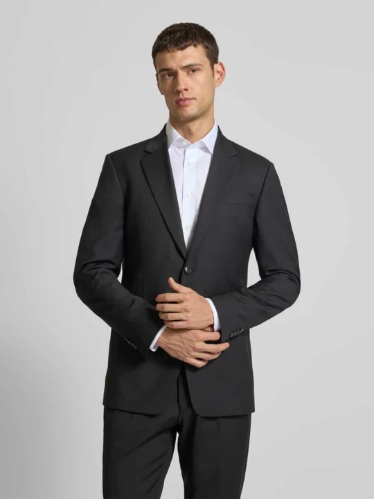 Zdjęcie produktu Marynarka na 1 guziki z czystej wełny model „JUSTIN” Tiger Of Sweden Czarny