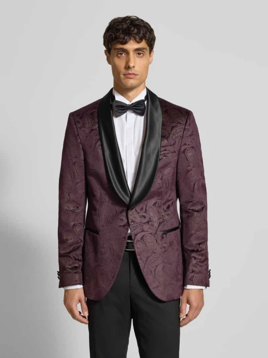 Zdjęcie produktu Marynarka z aksamitu ze wzorem paisley MCNEAL Bordowy