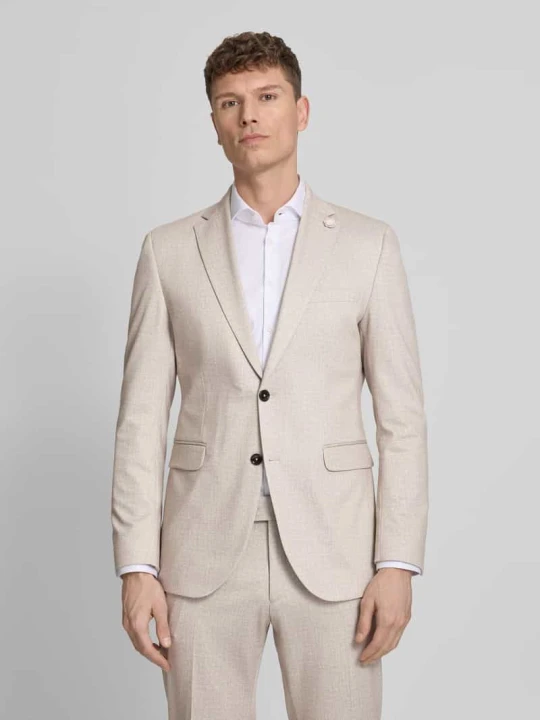 Zdjęcie produktu marynarka na 2 guziki krój slim fit model 'Paul' CG - Club of Gents Beżowy