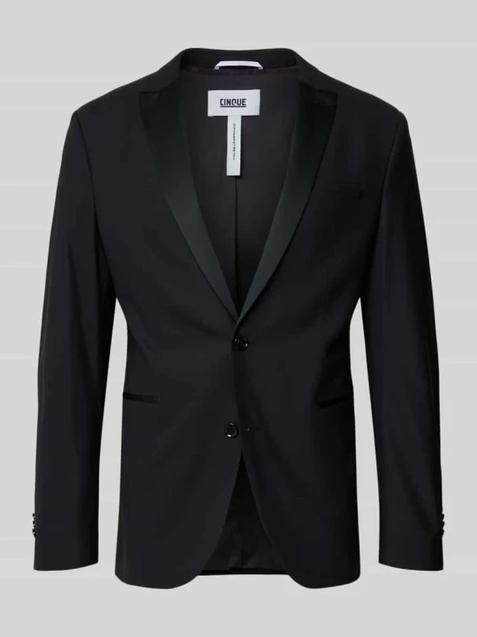 Zdjęcie produktu marynarka na 2 guziki o kroju slim fit model 'FESTONE' CINQUE Czarny