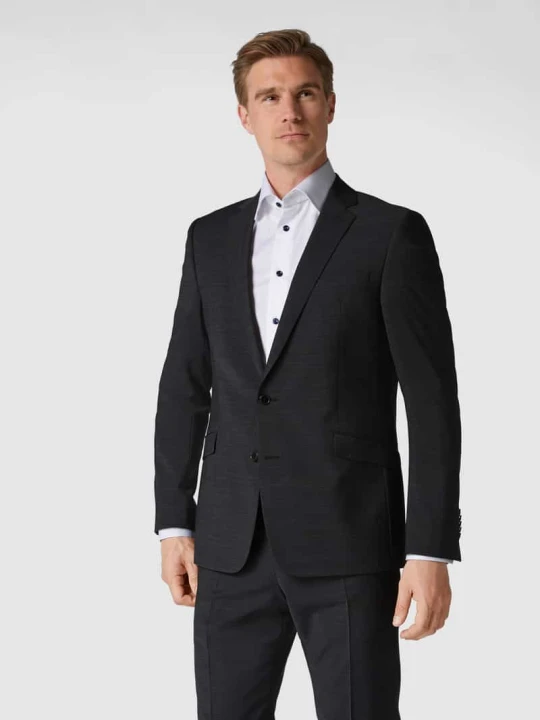 Zdjęcie produktu Marynarka na 2 guziki o kroju slim fit z dodatkiem wełny „Flex Cross” Strellson Antracytowy