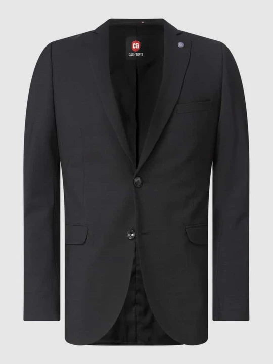 Zdjęcie produktu marynarka na 2 guziki o kroju slim fit z dodatkiem streczu model 'Caden' CG - Club of Gents Ciemnoszary