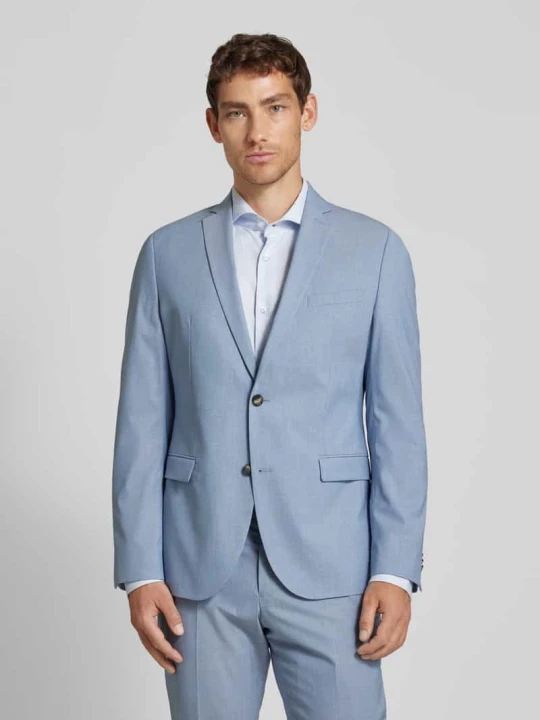 Zdjęcie produktu Marynarka na 2 guziki o kroju slim fit z dodatkiem wiskozy s.Oliver Jasnoniebieski
