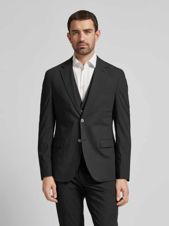 Zdjęcie produktu Marynarka na 2 guziki o kroju slim fit z kieszenią z patką MCNEAL Czarny