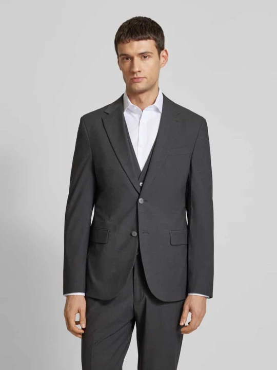 Zdjęcie produktu Marynarka na 2 guziki o kroju slim fit z kieszenią z patką MCNEAL Antracytowy
