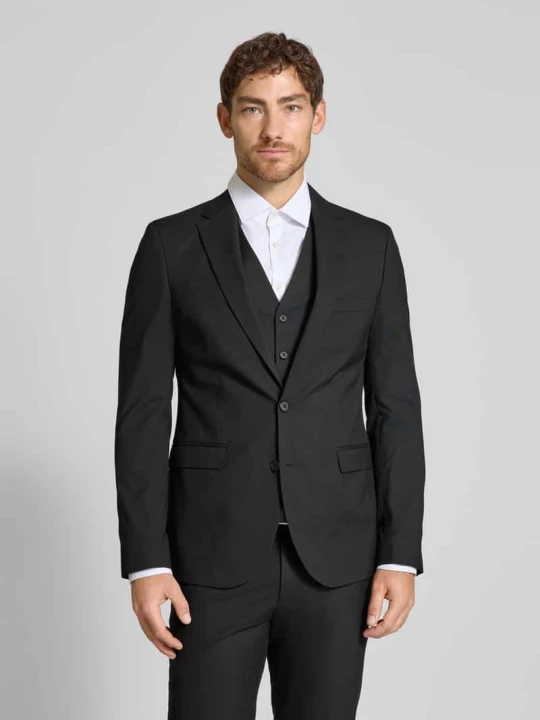 Zdjęcie produktu Marynarka na 2 guziki o kroju slim fit z kieszenią z patką MCNEAL Czarny