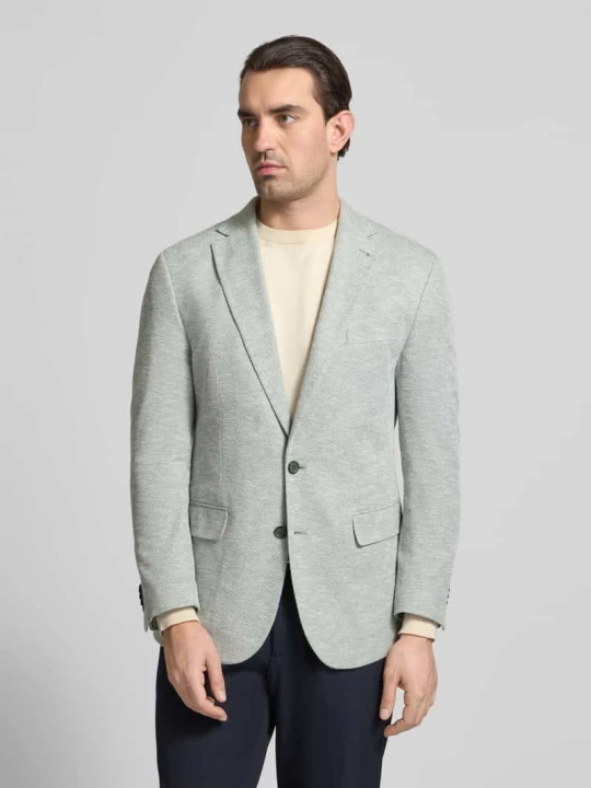Zdjęcie produktu Marynarka Slim Fit na dwa guziki z kieszeniami z patkami MCNEAL Oliwkowy