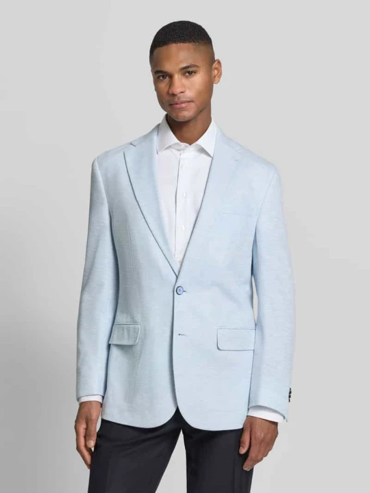 Zdjęcie produktu Marynarka Slim Fit na dwa guziki z kieszeniami z patkami MCNEAL Jasnoniebieski