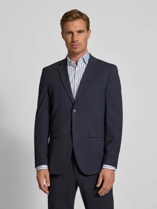 Zdjęcie produktu Marynarka o kroju slim fit z dodatkiem wiskozy model 'LIAM' Selected Granatowy