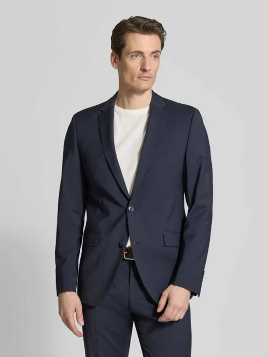 Zdjęcie produktu marynarka na 2 guziki o kroju slim fit z kieszeniami z patką model 'Allan' Digel Granatowy