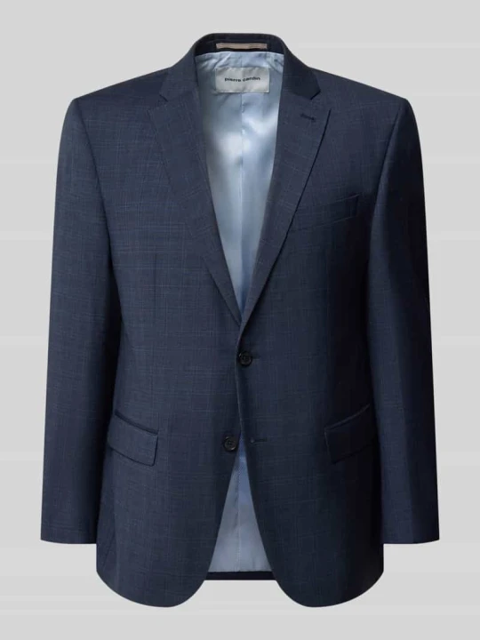 Zdjęcie produktu marynarka na 2 guziki o kroju slim fit z kieszeniami z patką model 'Grant' Pierre Cardin Granatowy
