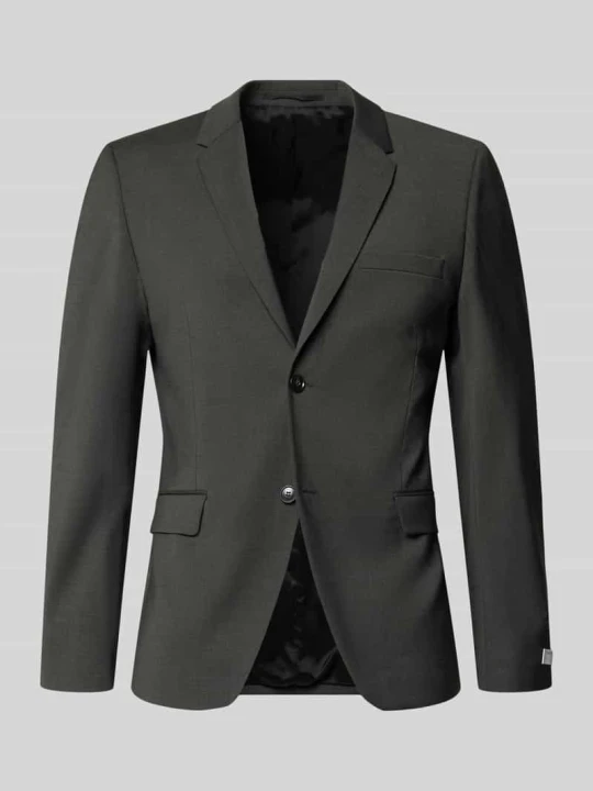 Zdjęcie produktu marynarka na 2 guziki o kroju slim fit z kieszeniami z patką model 'JAMIE' Tiger Of Sweden Ciemnozielony