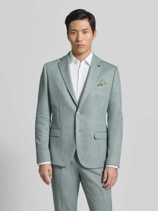 Zdjęcie produktu marynarka na 2 guziki o kroju slim fit z kieszeniami z patką model 'Nick' Zuitable Jasnozielony