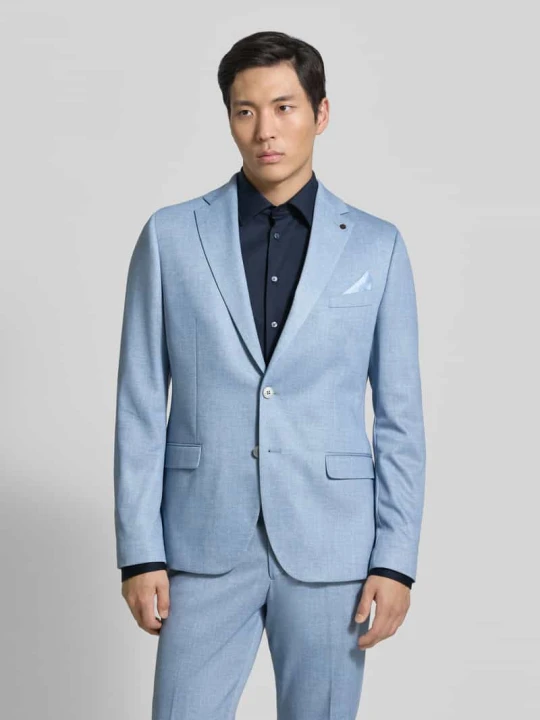 Zdjęcie produktu marynarka na 2 guziki o kroju slim fit z kieszeniami z patką model 'Nick' Zuitable Jasnoniebieski
