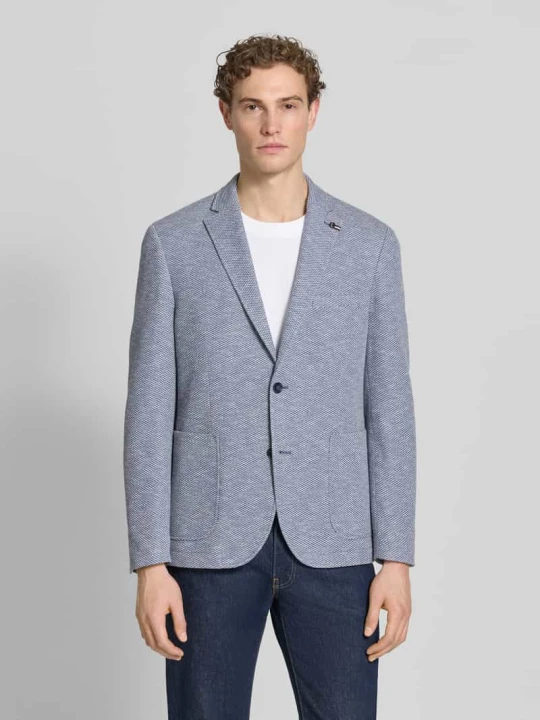 Zdjęcie produktu Marynarka na 2 guziki o kroju slim fit z kołnierzem z połami Bugatti Niebieski