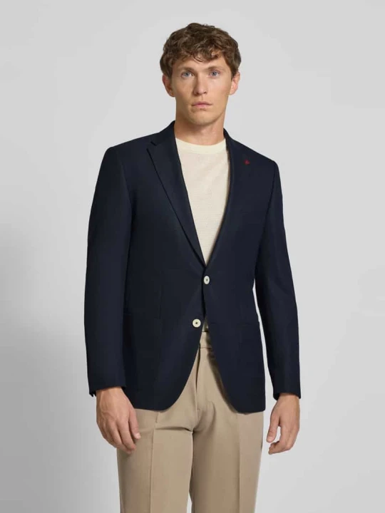 Zdjęcie produktu Marynarka na 2 guziki o kroju slim fit z kołnierzem z połami Roy Robson Granatowy