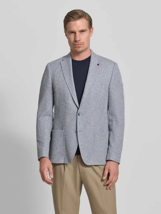 Zdjęcie produktu Marynarka na 2 guziki o kroju slim fit z kołnierzem z połami Roy Robson Błękitny