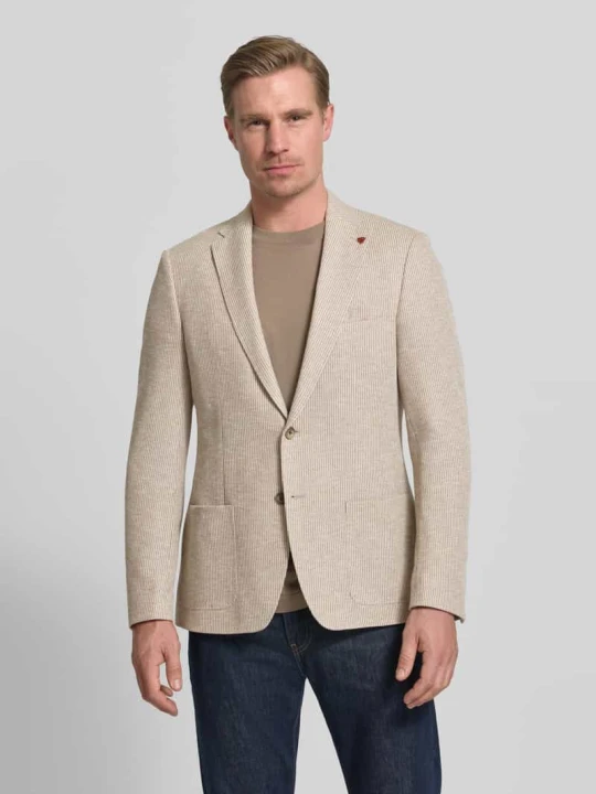 Zdjęcie produktu Marynarka na 2 guziki o kroju slim fit z kołnierzem z połami Roy Robson Beżowy