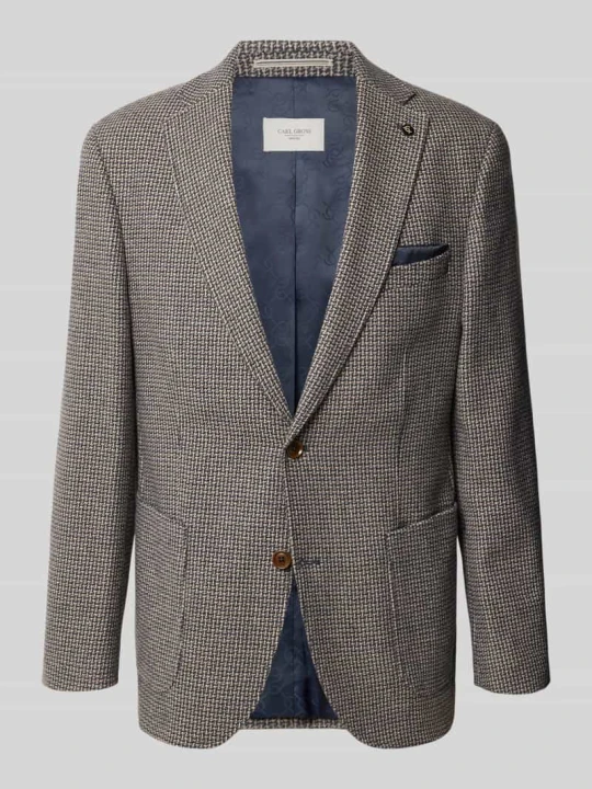 Zdjęcie produktu marynarka na 2 guziki o kroju slim fit z mieszanki wełny model 'Tedrick' Carl Gross Ciemnoniebieski