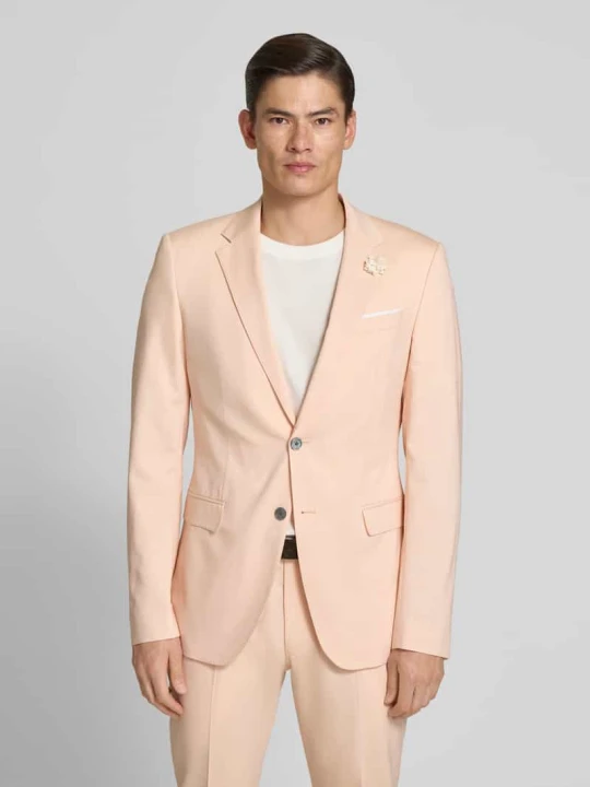 Zdjęcie produktu Marynarka na 2 guziki o kroju slim fit z mieszanki wiskozy i wełny JOOP! Jasnoczerwony