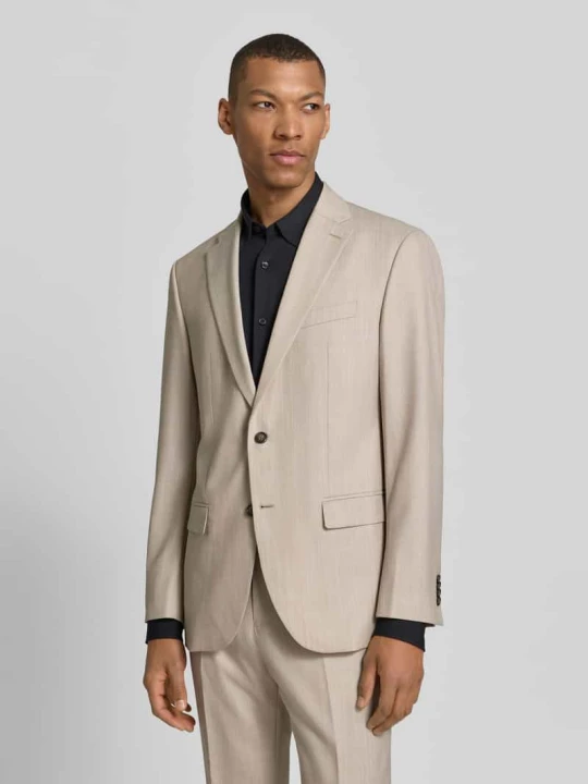 Zdjęcie produktu marynarka na 2 guziki o kroju slim fit z mieszanki żywej wełny model 'Grant' Pierre Cardin Beżowy