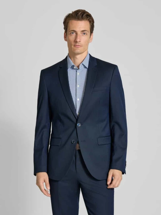 Zdjęcie produktu Marynarka na 2 guziki o kroju slim fit z tkanym wzorem MCNEAL Granatowy