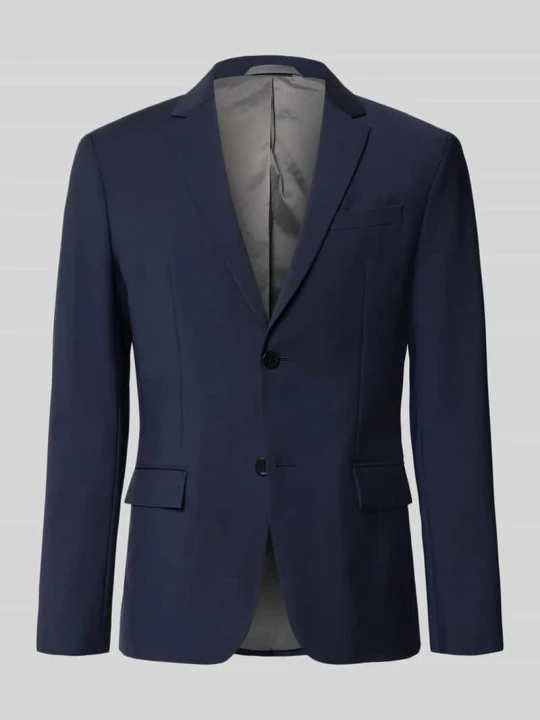 Zdjęcie produktu marynarka na 2 guziki w jednokolorowy design Calvin Klein Granatowy