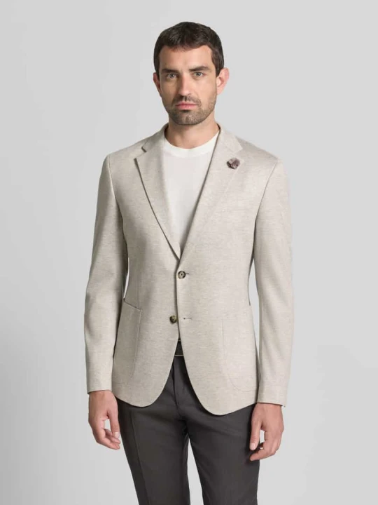 Zdjęcie produktu marynarka na 2 guziki w kroju slim fit z kołnierzem z połami model 'Hawksley' JOOP! Beżowy