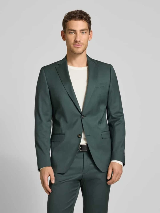 Zdjęcie produktu Marynarka na 2 guziki z patkami przy kieszeniach w kroju slim fit Model 'Move Alesso' Digel Zielony