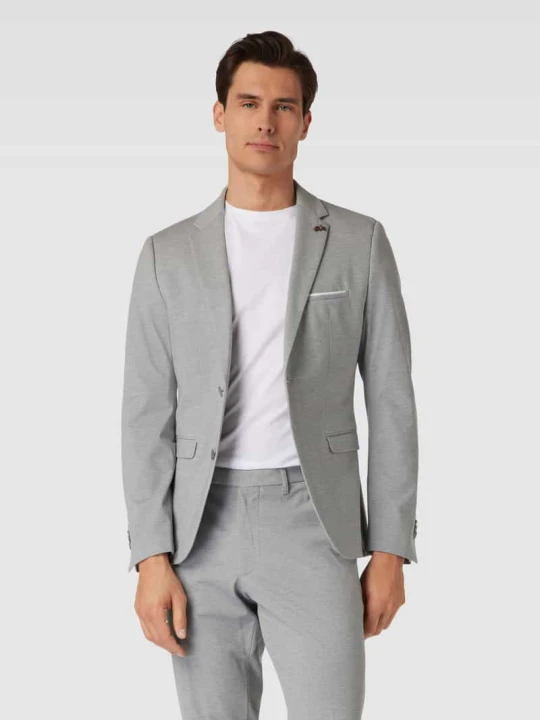 Zdjęcie produktu Marynarka jednorzędowa na 2 guziki w kroju regular fit model 'Monopoli' CINQUE Srebrny