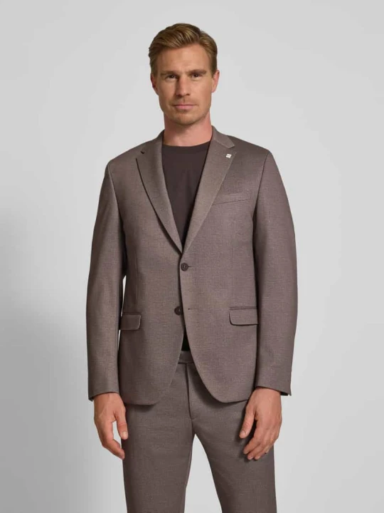 Zdjęcie produktu Marynarka na dwa guziki o kroju slim fit model ‘Anello’ Digel Jasnobrązowy