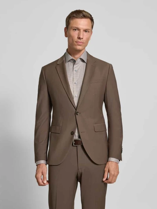 Zdjęcie produktu Marynarka na dwa guziki o kroju slim fit z kieszeniami z patką model ‘Monopoli’ CINQUE Średniobrązowy
