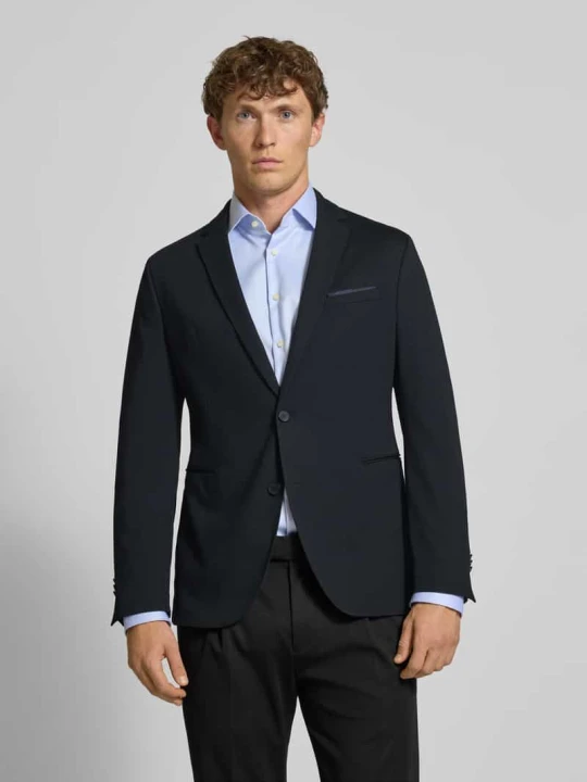 Zdjęcie produktu Marynarka na 2 guziki o kroju slim fit z kieszeniami z wypustkami model „Data” CINQUE Czarny