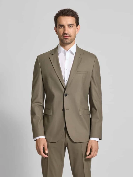 Zdjęcie produktu Marynarka na dwa guziki o kroju slim fit z mieszanki wełny model ‘ARTI’ Hugo Zielony