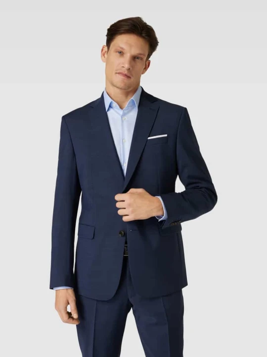 Zdjęcie produktu Marynarka na 2 guziki o kroju slim fit z dodatkiem wełny model „Finch” JOOP! Granatowy
