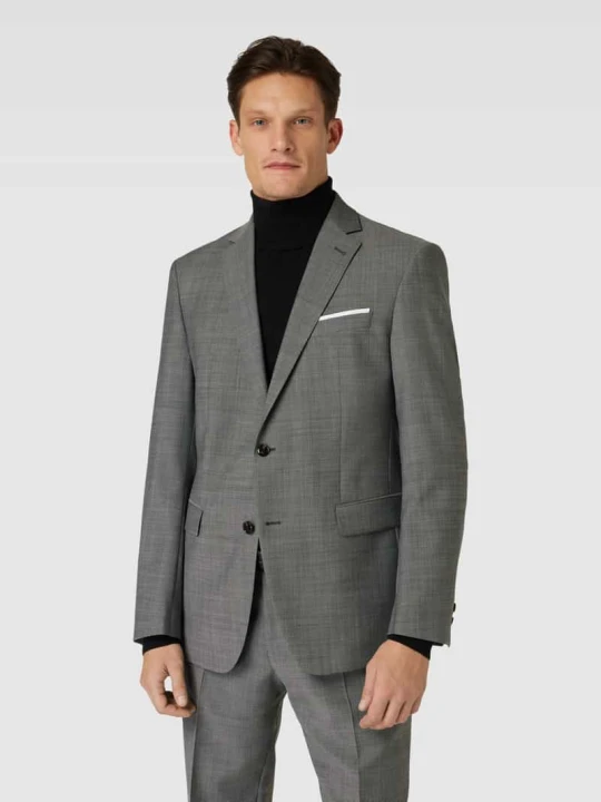 Zdjęcie produktu Marynarka na 2 guziki o kroju slim fit z dodatkiem wełny model „Finch” JOOP! Antracytowy