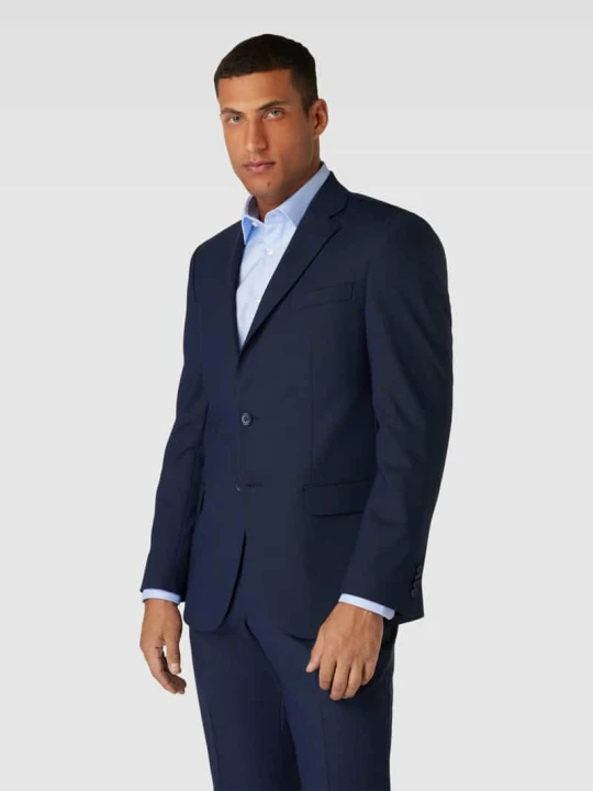 Zdjęcie produktu Marynarka na dwa guziki z kieszeniami z patką model ‘Grant’ Pierre Cardin Ciemnoniebieski