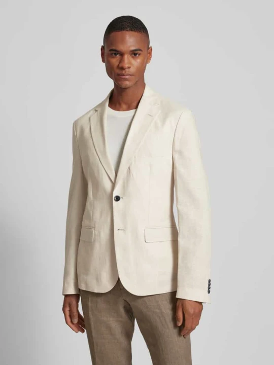 Zdjęcie produktu Marynarka o kroju classic fit z kołnierzem z połami model ‘POLLINO’ Bruun & Stengade Beżowy