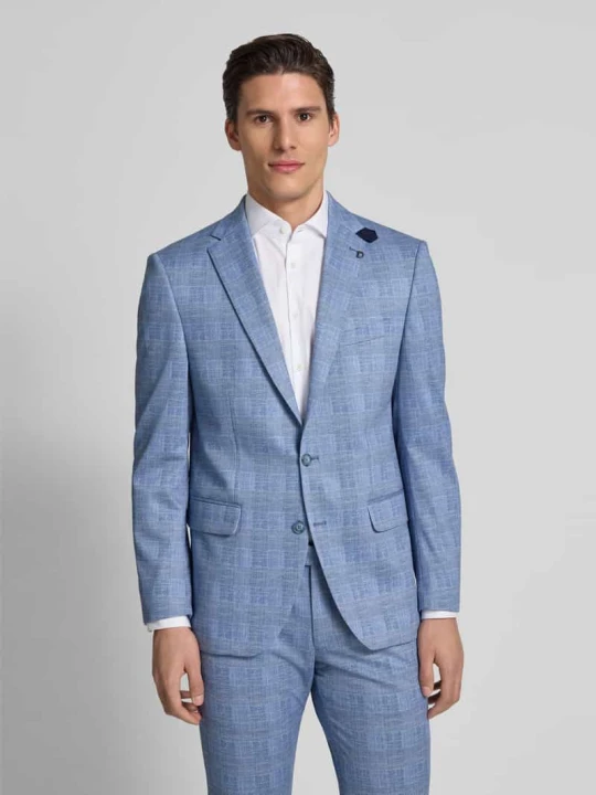 Zdjęcie produktu Marynarka o kroju modern fit z brustaszą model ‘Ezzo’ Digel Niebieski