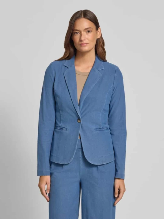 Zdjęcie produktu Marynarka o kroju regular fit w stylu denim model 'Kate' Ichi Jeansowy niebieski